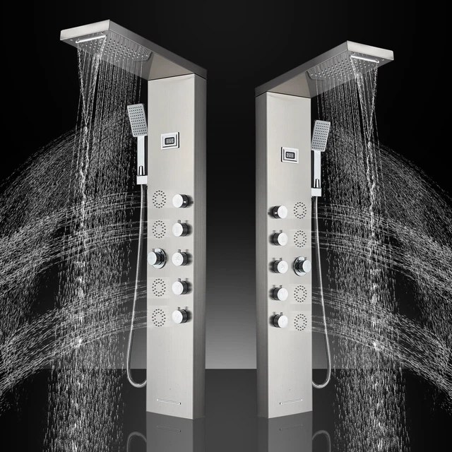 SHOWER TOWER RAIN Waterfall Shower Tower Panel System Massage Jet