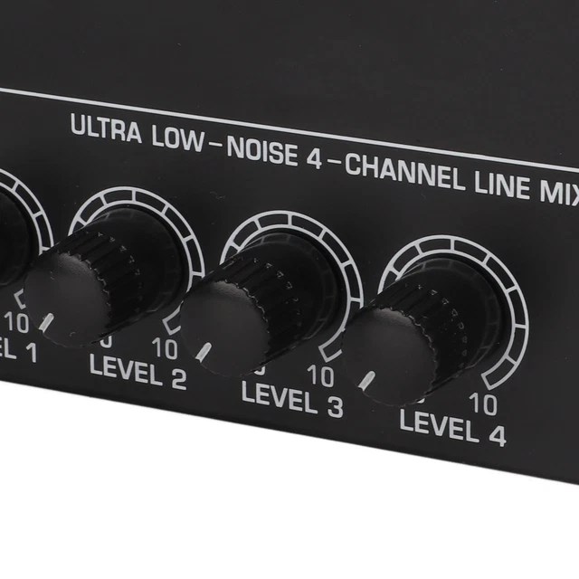 4 CHANNEL LINE Mixer /4in TS Input Output Mini Mixers Compact Size For