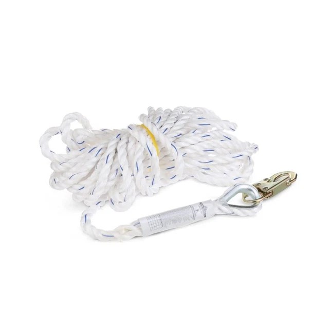 FALL PROTECTION SAFETY Lifeline Rope Grab, Anchor 50' Vertical Cable