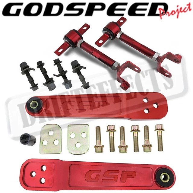 GODSPEED RED REAR Lower Control Arm+Front+Rear Camber Arm Kit For Civic