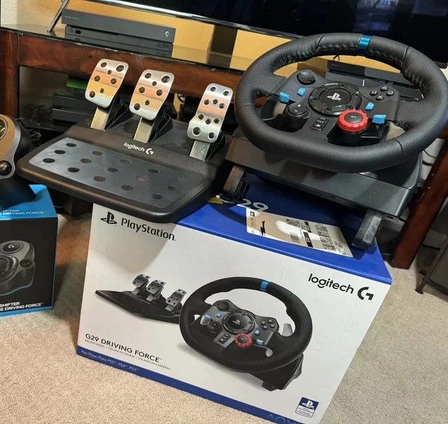 LOGITECH G29 Driving Force Racing Wheel and Floor Pedals for PS5, PS4