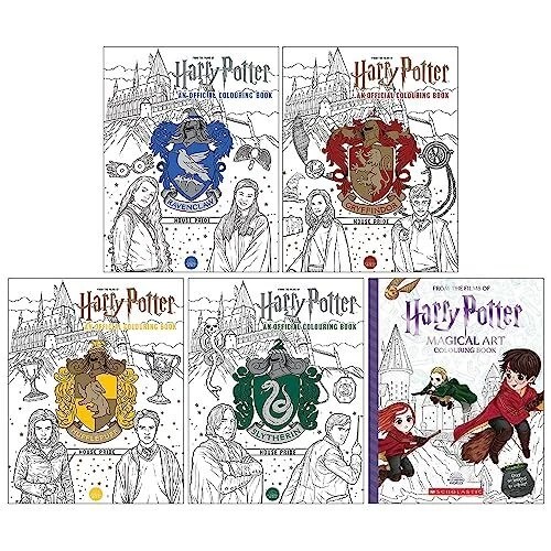 HARRY POTTER COLOURING Book 5 Books Collection Set Ravenclaw House