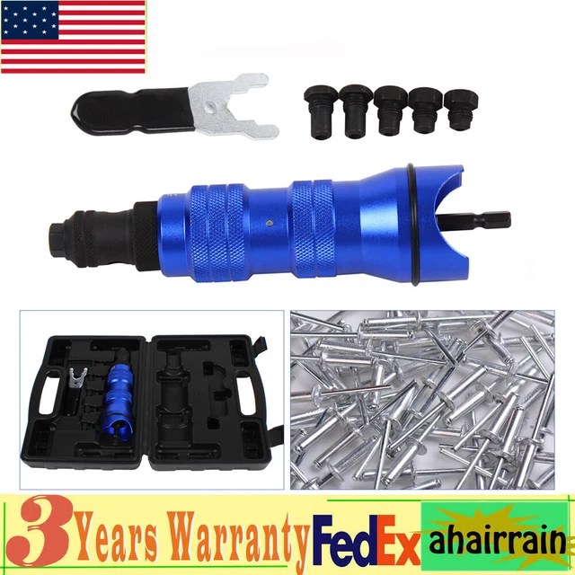 2.46.4MM BLIND RIVET Adapter Kit Electric Rivet Gun Head Drill Riveter
