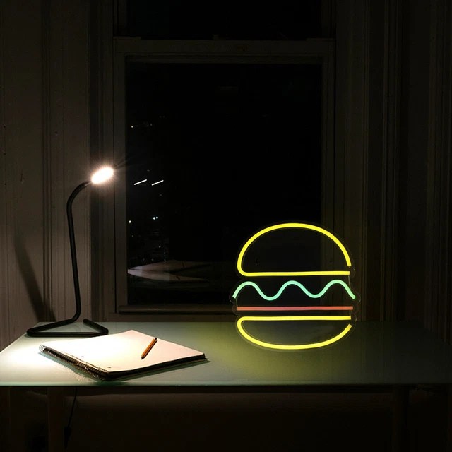 CHEESEBURGER LED NEON Light Game Sign Modeling Lamp £27.55 PicClick UK