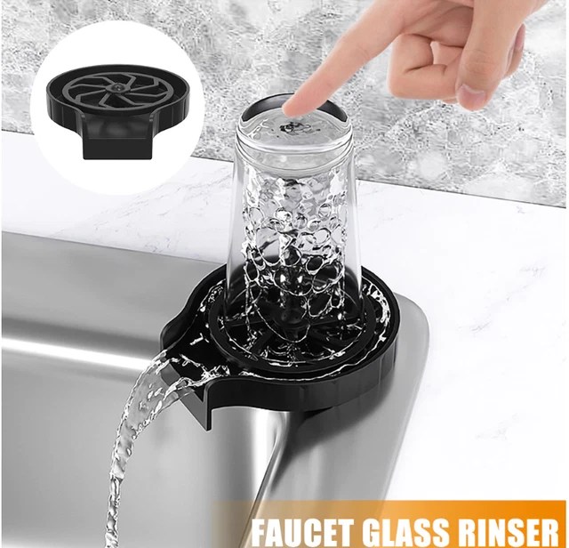 KITCHEN SINK AUTOMATIC Cup Washer Bar Glass Rinser Coffee Pitcher Wash