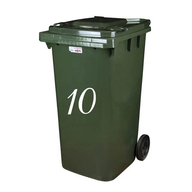 WHEELIE BIN / Recycle Bin/House Number Vinyl Sticker Dustbin Self