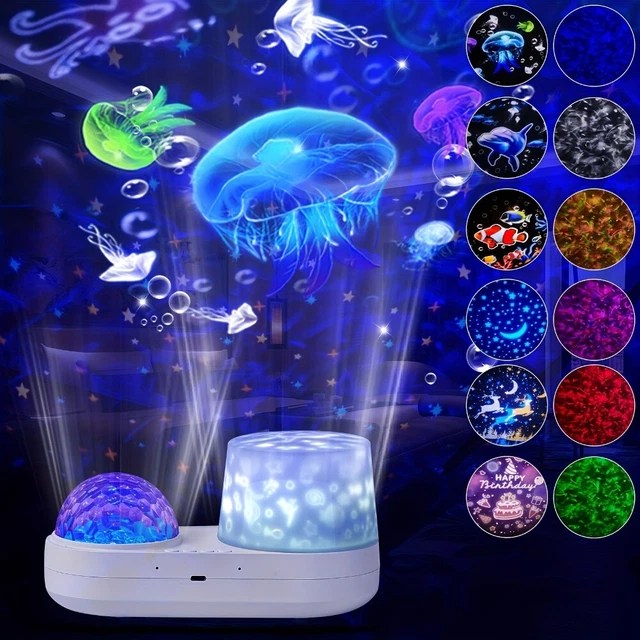 360° ROTATION MAGICAL Ocean Wave LED Night Light Projector with 6 Sets