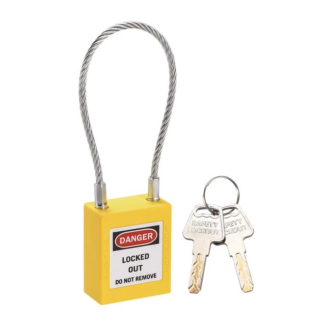 LOCKOUT TAGOUT LOCKS 3.3 Inch Shackle Key Different Safety Padlock