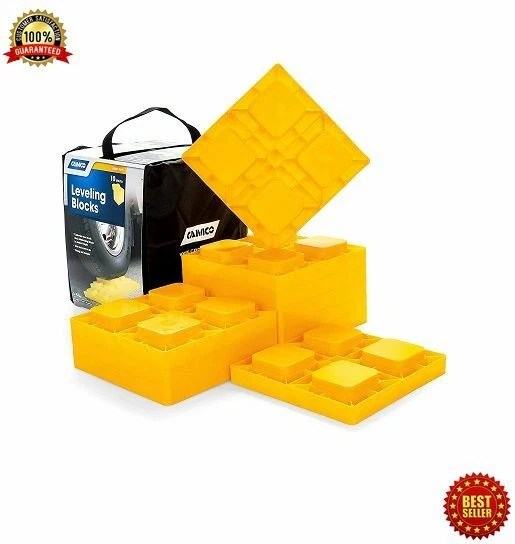 10 PACK RV LEVELING BLOCKS Camper Trailer Interlocking Lift Strong