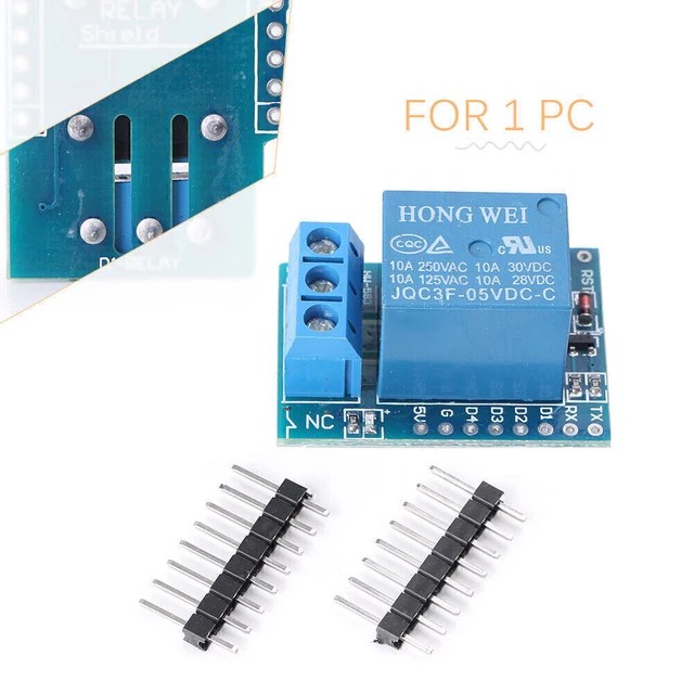 RELAY SHIELD FOR Arduino WeMos D1 V2 Mini ESP8266 Development Board EUR