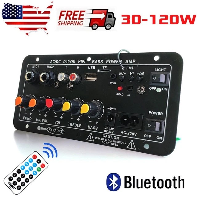 BLUETOOTH AUDIO AMPLIFIER Board Subwoofer Stereo Amp Module For Bass