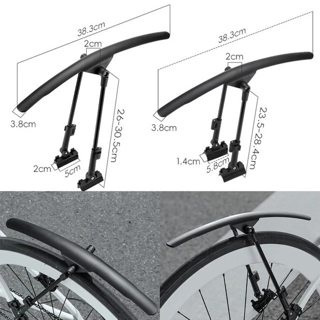 ROAD CYCLING ESSENTIAL Adjustable Front and Rear Mudguards for 700C
