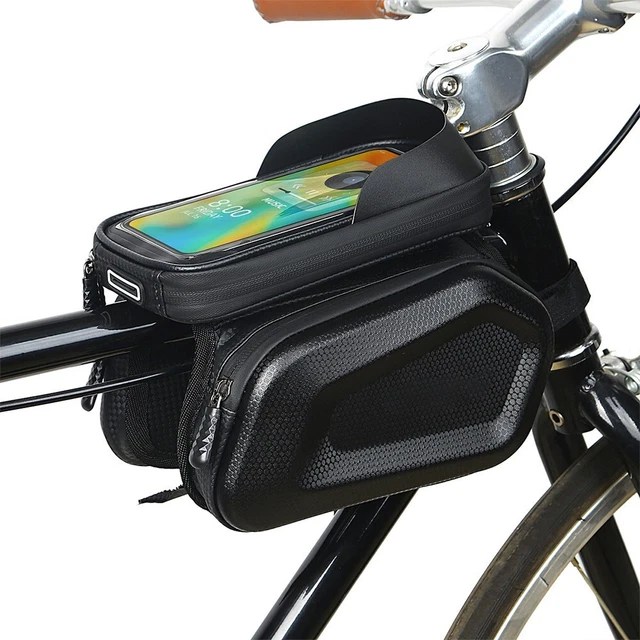 BIKE TOP TUBE Frame Phone Bag Holder Case Waterproof Bicycle Bag Black