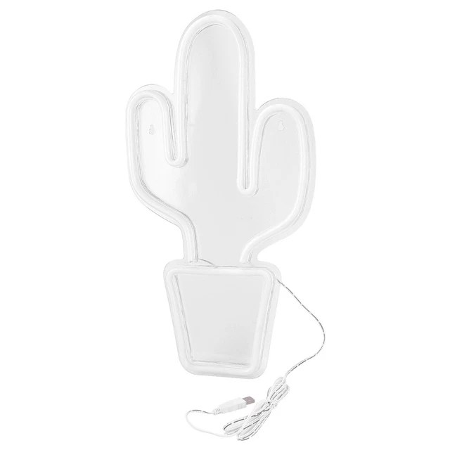 NIGHT LIGHT TABLE Neon Sign LED Lights Cactus Modeling Lamp £22.98