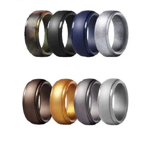 MENS SILICONE WEDDING Rings Sizes 714 Rugby Gym Crossfit £5.99