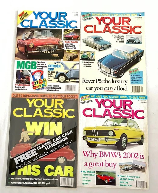 YOUR CLASSIC CAR Magazine Bundle 1990s Rover P5 BMW. sh £2.80 PicClick UK