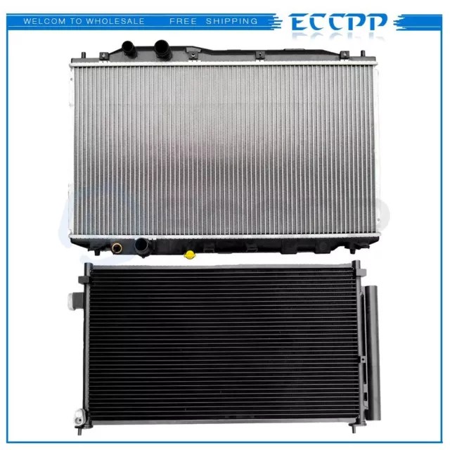 ALUMINUM RADIATOR & AC Condenser Cooling Kit For 20062011 Honda Civic