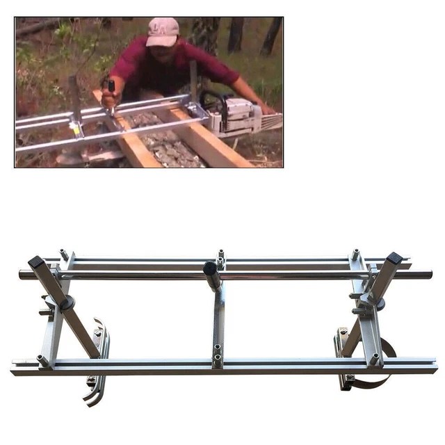 PORTABLE CHAINSAW GUIDE Bar Planking Mill Attachment Lumber Milling for