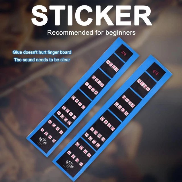 VIOLIN FINGERBOARD STICKER Fretboard Note Fingering Chart Practice
