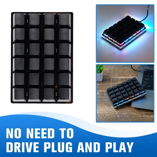 BLACK 24KEY KEYPAD Mechanical Keyboards Custom Shortcut Programmables
