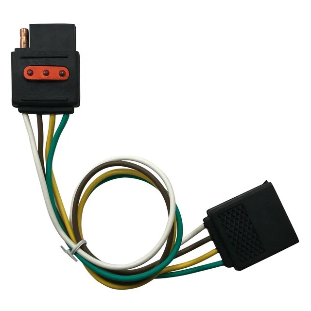 12& INCH FLAT 4-Pin Trailer Plug Wire Harness Extension Connector