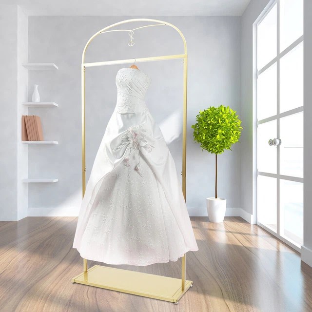 GOLD GARMENT RACK Metal Freestanding Garment Rack Wedding Dress Display