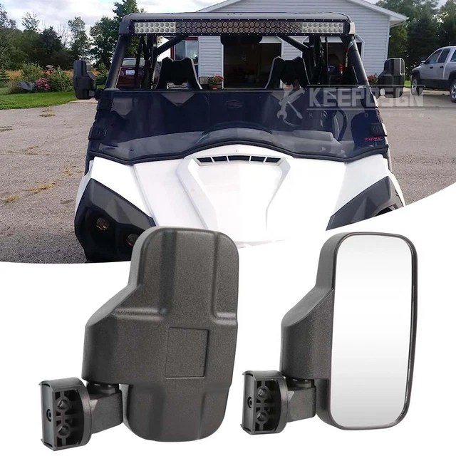 1.75&2& CLAMP UTV Rear View Side Mirrors For Kubota RTV 850 900 1100