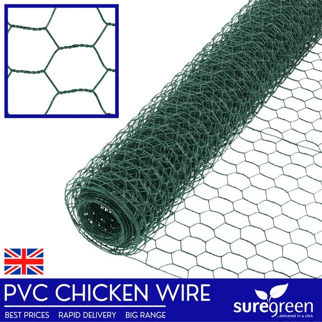 GALVANISED CHICKEN WIRE Mesh Netting Rabbit Cage Aviary Fence Plant Net