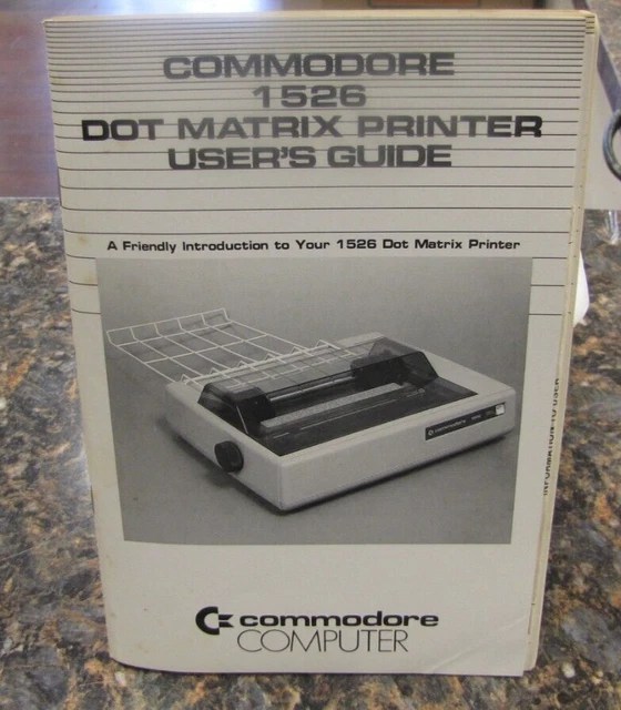 VINTAGE COMMODORE COMPUTER 1526 DOT Matrix Printer User's Guide 4.89