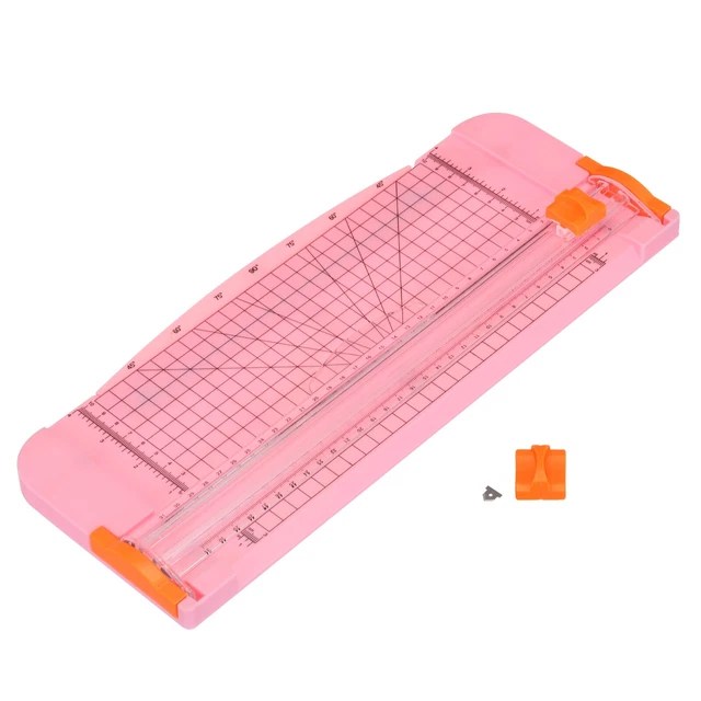 12 INCH PAPER Trimmer, A4 Size Paper Cutter with Blade Side Ruler, Pink