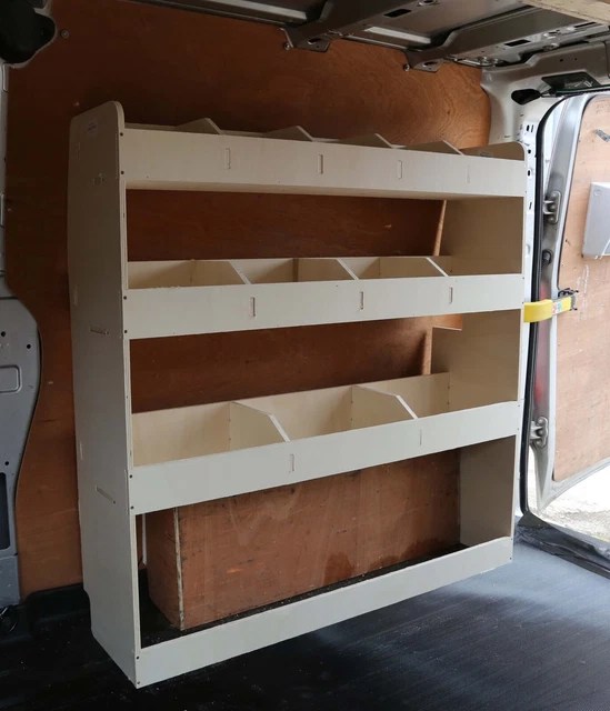 FORD TRANSIT CUSTOM LWB Plywood Van Racking Tool Storage Shelving OS