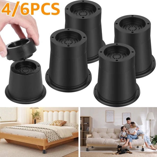 BED RISERS ROUND Furniture Risers Rubber Sofa Riser Supports Up to 6000