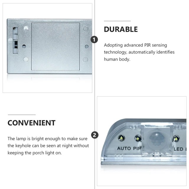 MOTION LIGHT OUTDOOR Human Sensor Pyroelectric Keyhole Lamp £9.79