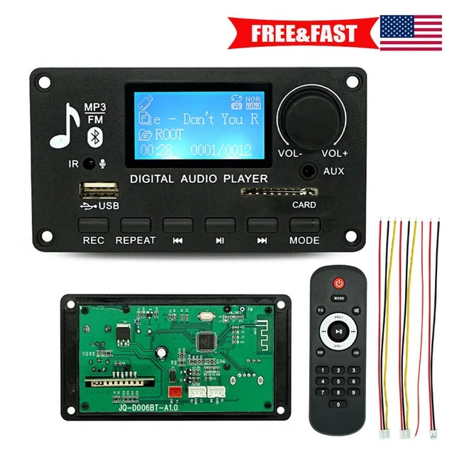 12V AMPLIFIER MP3 Decoder Board FM Radio Audio
