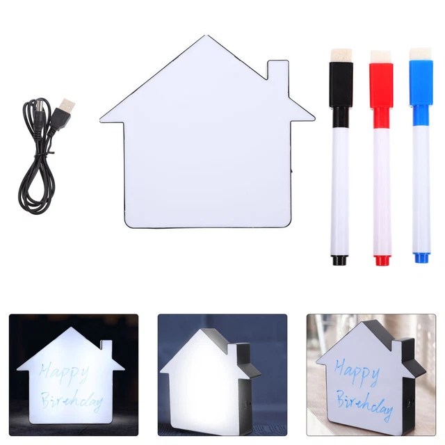 LED MEMO BOARDS Erasable White Message Handwritten Light Box £20.99