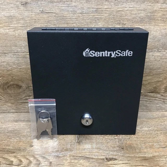 SENTRY SAFE METAL Home Lock Box Security With Two Keys 7X6.5X2 Pre