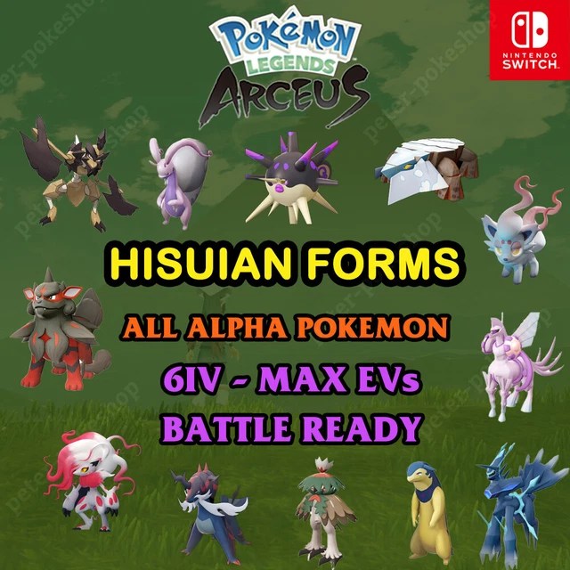POKEMON LEGENDS ARCEUS All Alpha Shiny Pokemon Custom Hisui Pokedex