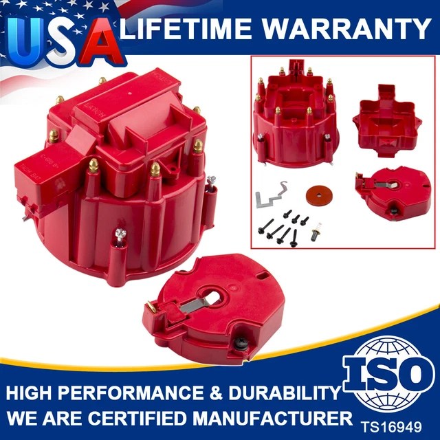 RED MALE HEI Distributor Cap Coil Rotor For SBC BBC 305 350 454 GM