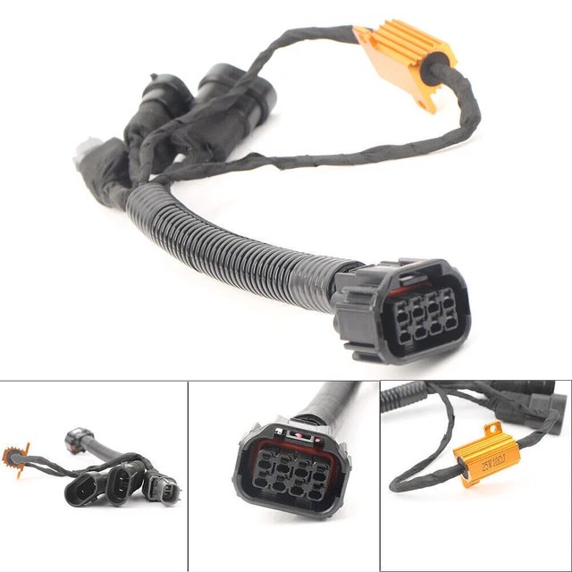 HALOGEN TOURING TYPE R LED Headlight Adapter Harness Fit Honda Civic