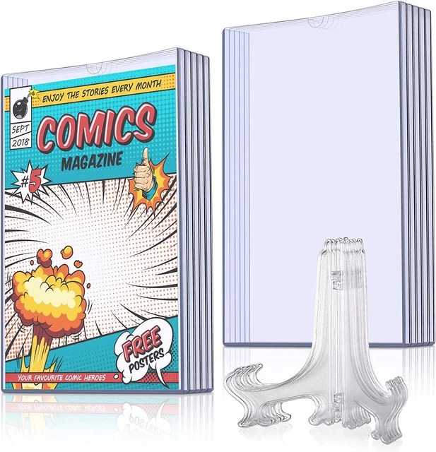 COMIC BOOK DISPLAY Case Set, Include Comic Book Sleeves and Clear