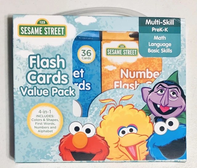 SESAME STREET FLASH Cards, Value Pack, MultiSkill Math Lang Basic