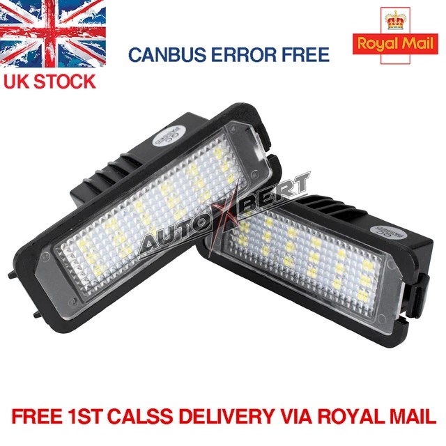 2X LED NUMBER License Plate Light Lamp For VW GOLF MK4 MK5 MK6 MK7 Seat