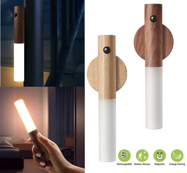 RECHARGEABLE LED INDUCTION Night Light Motion Sensor Closet Wall Lamp