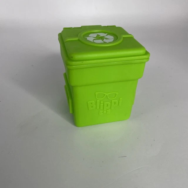 BLIPPI RECYCLING TRASH Green Garbage Can Container Plastic 2