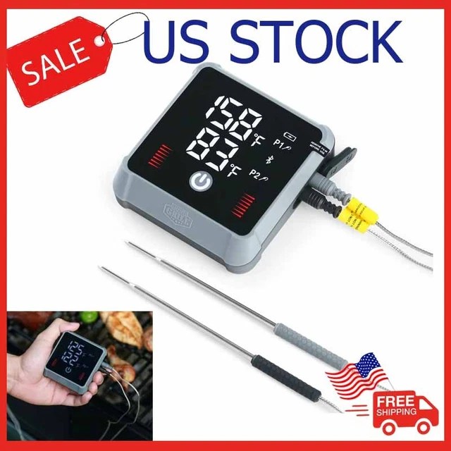 EXPERT GRILL DIGITAL Bluetooth Rechargeable Meat Thermometer 2Probe
