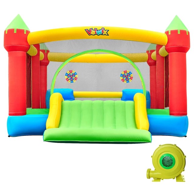 COMMERCIAL INFLATABLE BOUNCE House with Slide & Blower Kids Large