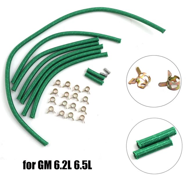 6.2 6.5 DIESEL Fuel Injector Return Line Kit with Line Clamps for GM 6
