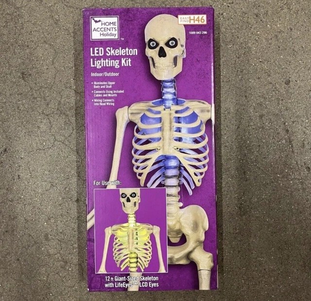 12 FT FOOT Giant Skeleton With Animated LCD Eyes Halloween Home Depot