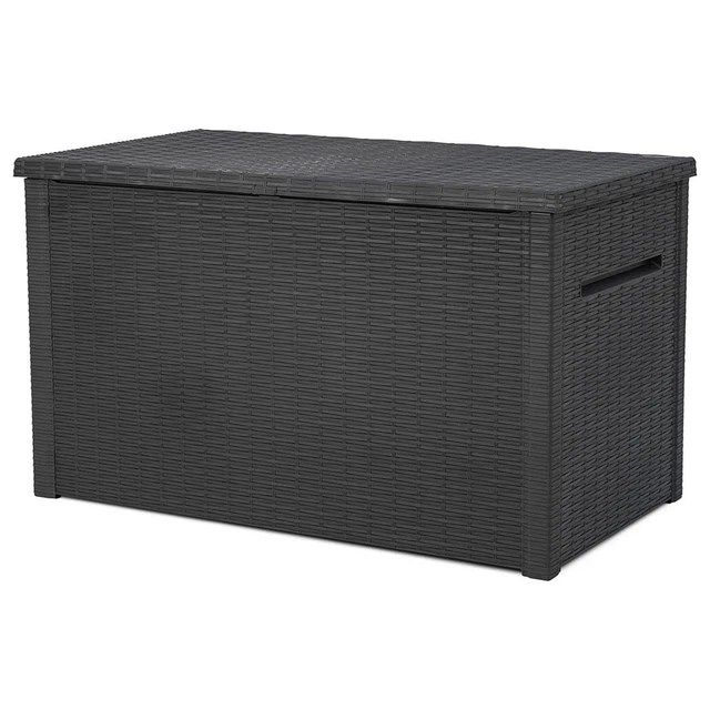 KETER JAVA 870 Liter Multipurpose Outdoor Patio Storage Deck Box Bench