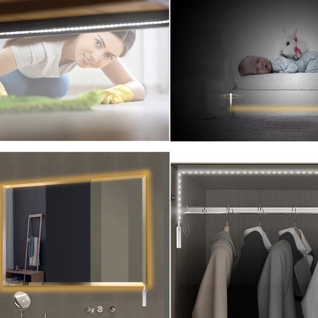 2 METER MOTION Sensor Light Cordless Battery Operates Lights £12.99